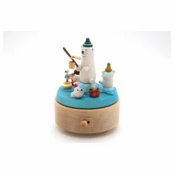 Wooderful life Boite à musique en bois Ours polaire Multicolore