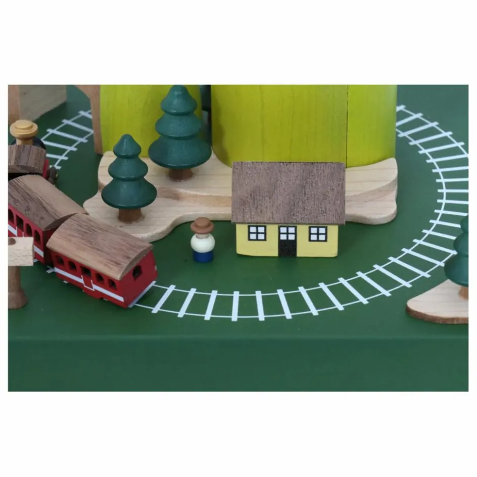 Discount Wooderful life Boite à musique en bois Train au Printemps Multicolore