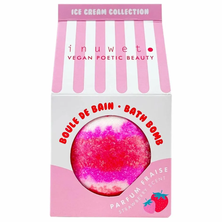 Inuwet Bombe de bain Ice cream fraise - 120 g|Enfant Soins Du Corps|Soins Du Corps