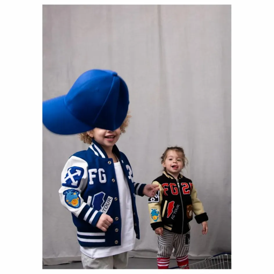 Enfant Fille Garçon Manteaux, Blousons*Bomber Awesome Letterman à Ecussons Cuir |