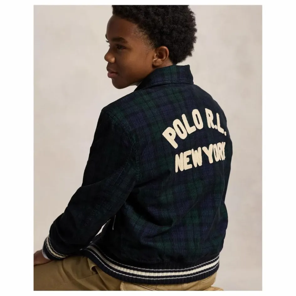 Ralph Lauren Bomber Carreaux ||Enfant Manteaux, Blousons|Manteaux, Blousons