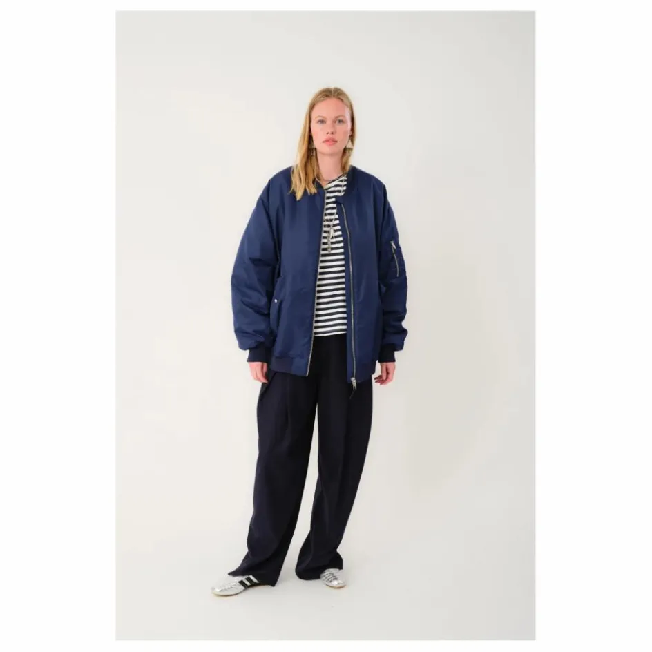 New Lollys Laundry Bomber Lila | Bleu marine