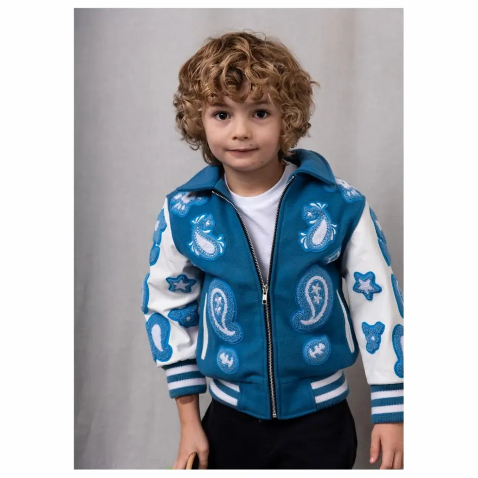 Enfant Fille Garçon Manteaux, Blousons|Manteaux, Blousons*Bomber Paisley Laine et Cuir |