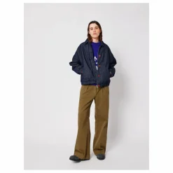 New Bobo Choses Bomber Rayée Denim Coton Bio - Collection Femme | Bleu marine