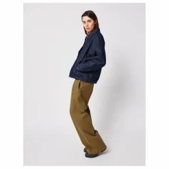 New Bobo Choses Bomber Rayée Denim Coton Bio - Collection Femme | Bleu marine