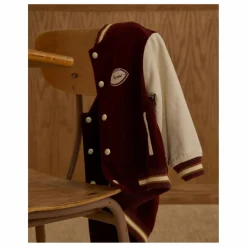 Clearance Rylee + Cru Bomber Varsity Velours Côtelé | Bordeaux