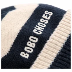 Discount Bonnet Pompom Rayé Fibres Recyclées | Enfant Accessoires De Mode