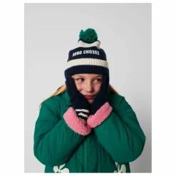 Discount Bonnet Pompom Rayé Fibres Recyclées | Enfant Accessoires De Mode