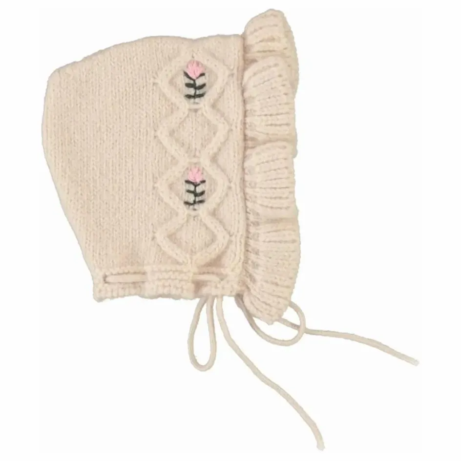 Clearance Bebe Organic Bonnet Rosine Mohair | Rose pêche