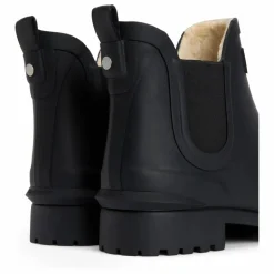Discount Barbour Boots Fourrées Chelsea Kirkton Caoutchouc | Noir