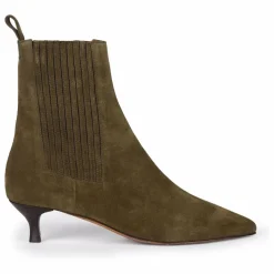 Discount Anthology Paris Boots Kamila Daim | Vert olive