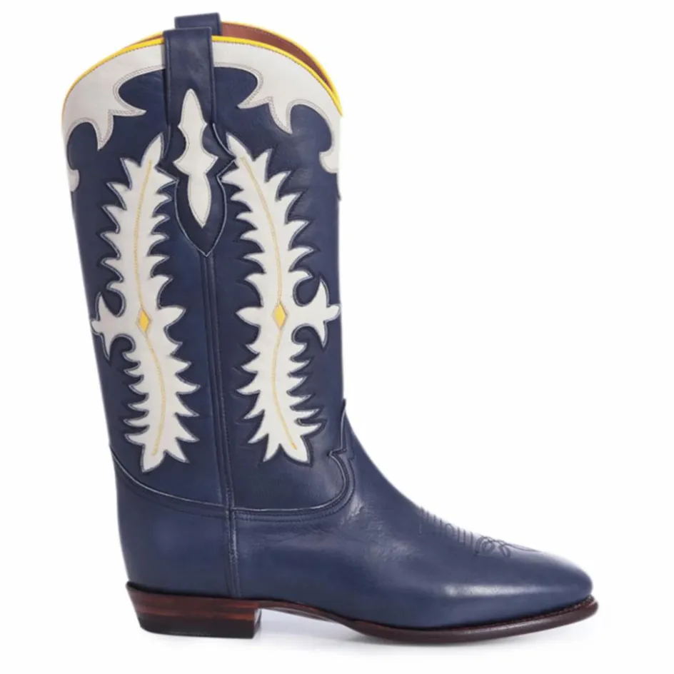 New Shiloh Heritage Boots Texas Calf | Bleu foncé