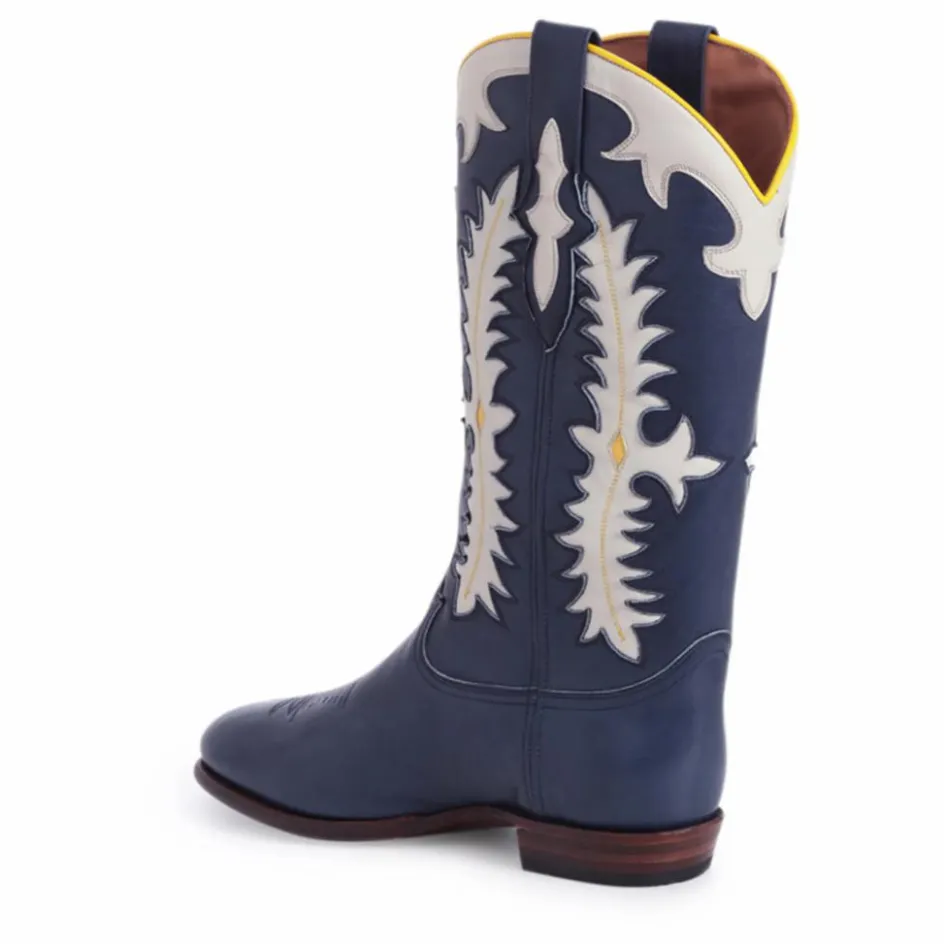 New Shiloh Heritage Boots Texas Calf | Bleu foncé
