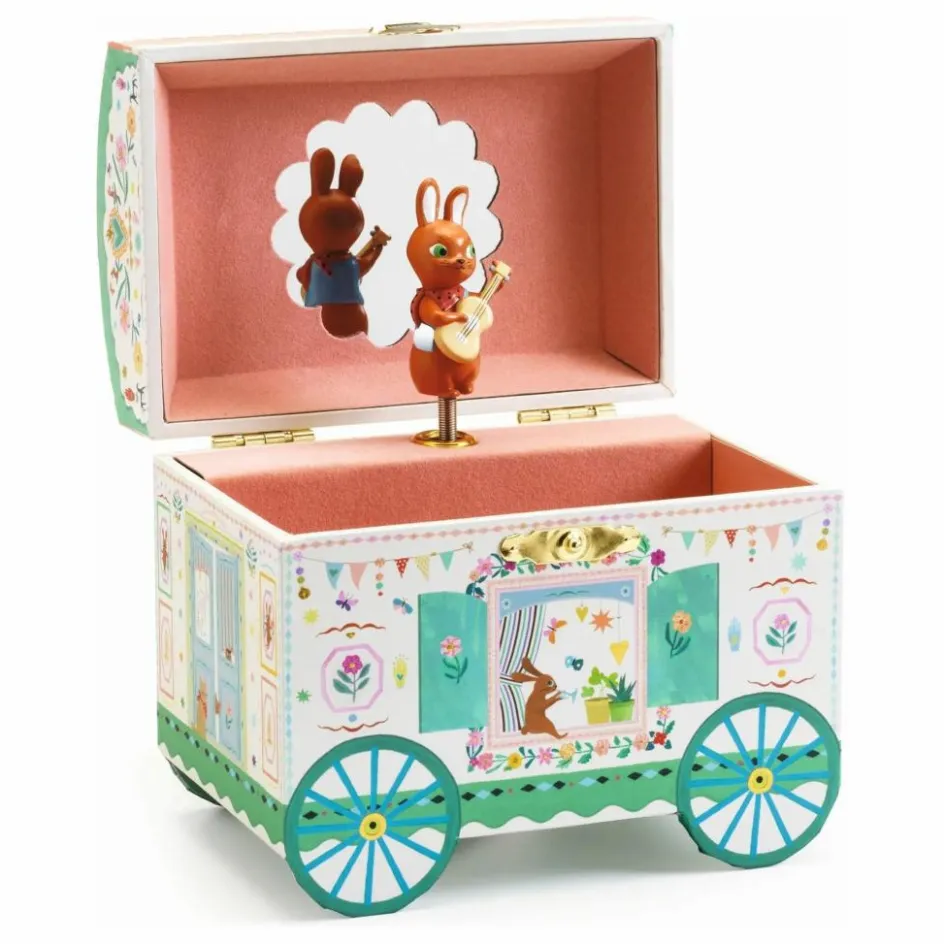 Online Djeco Boîte à bijoux Roulotte enchantée | Vieux Rose