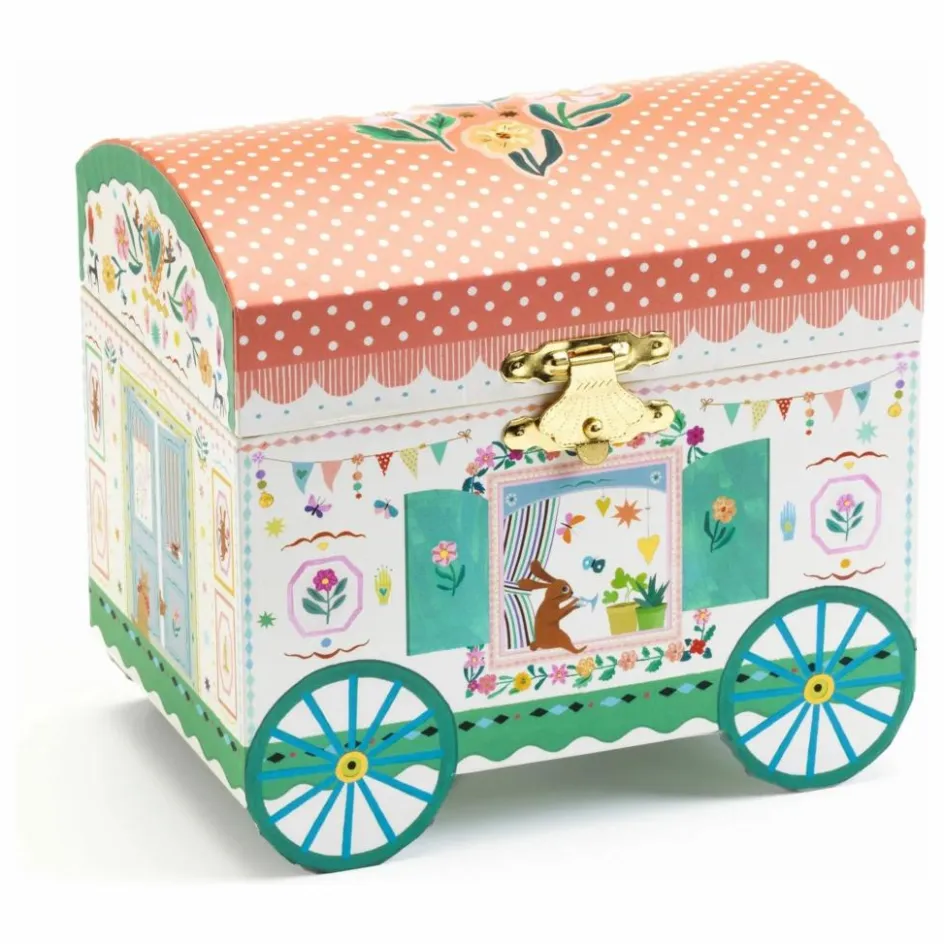 Online Djeco Boîte à bijoux Roulotte enchantée | Vieux Rose