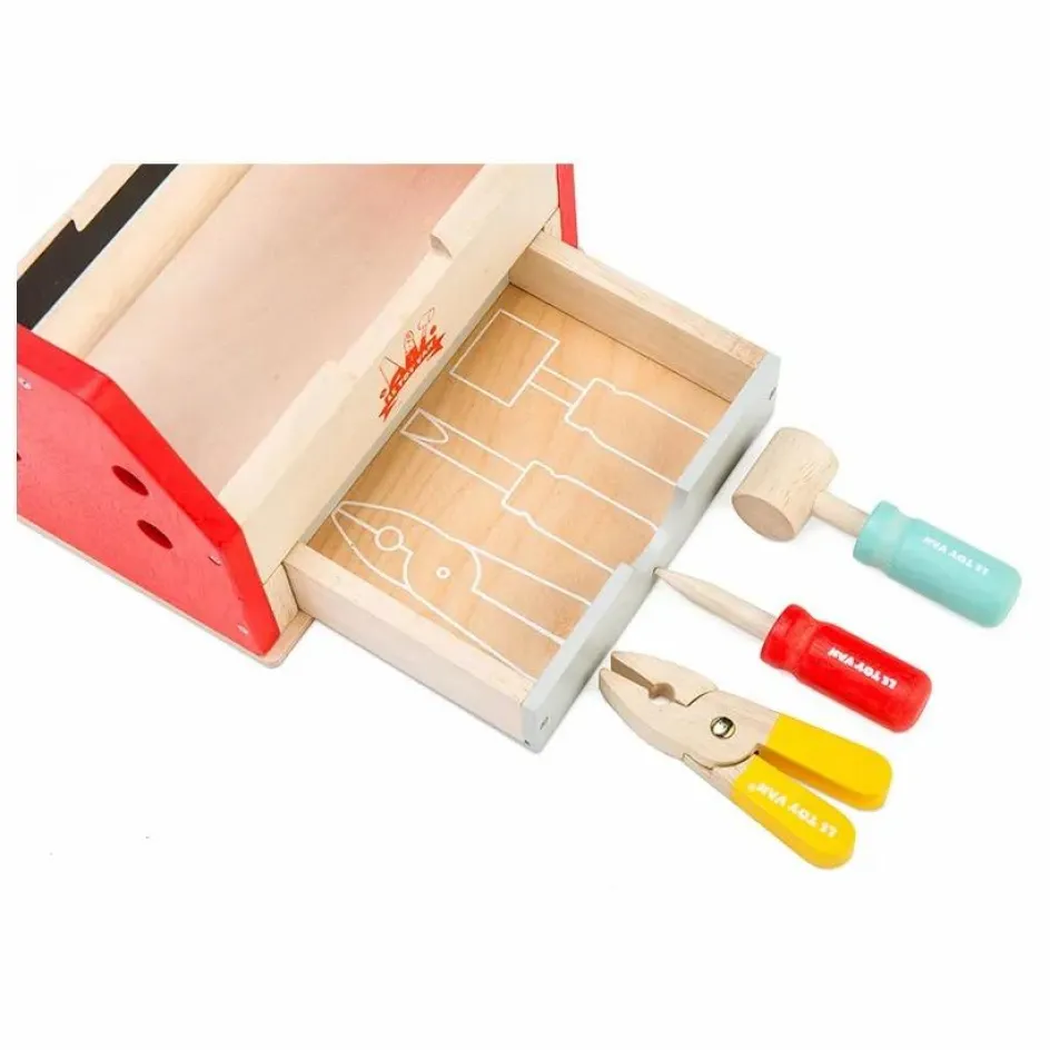 Hot Boîte à outils en bois et ses 11 accessoires Bricolage