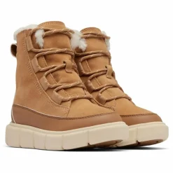 New Sorel Bottes Imperméables Explorer III Lacets Junior | Camel