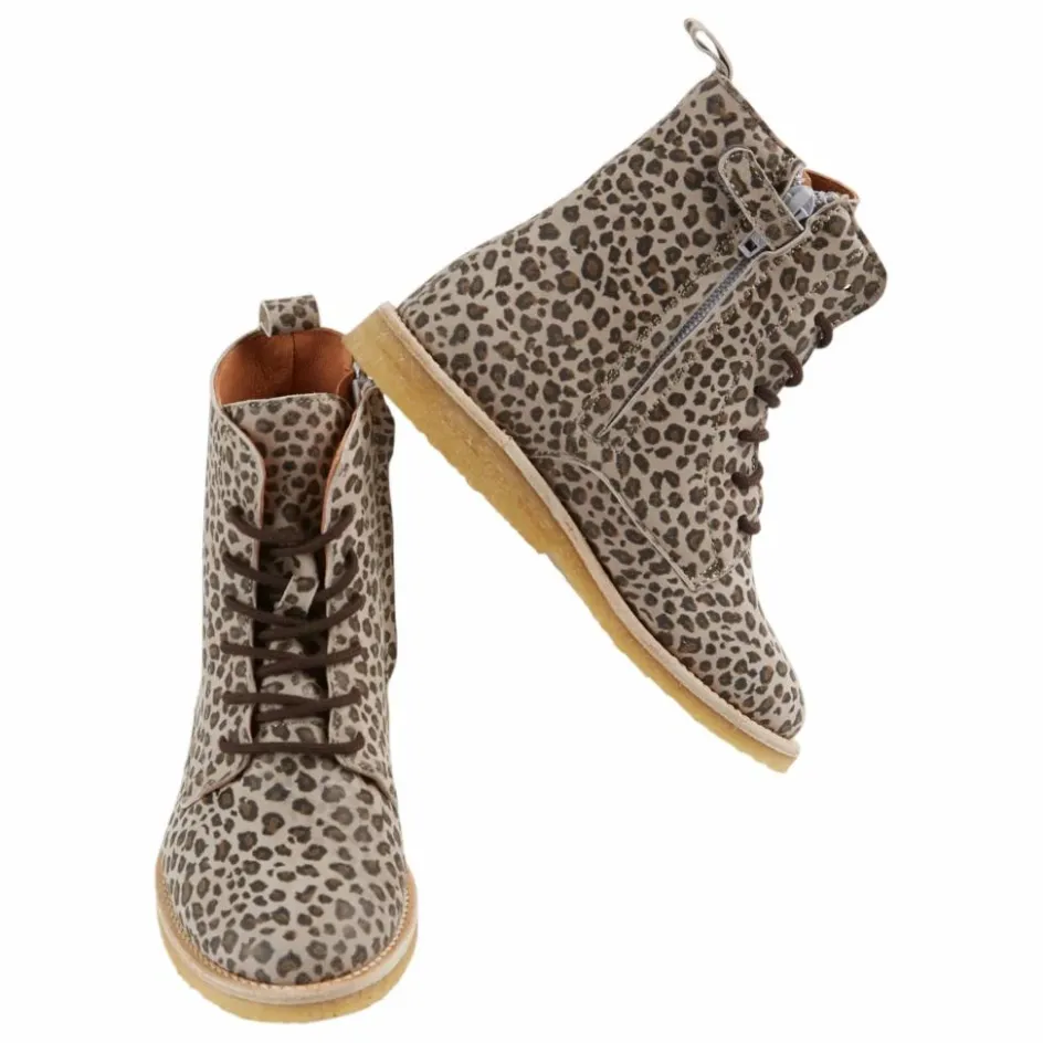 Bottines à Lacets Léopard Cuir | Enfant Boots, Bottes|Boots, Bottes