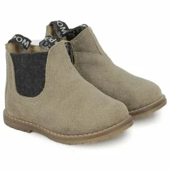 Enfant Pom d'Api Boots, Bottes*Bottines Bob Jod Zip Velours |