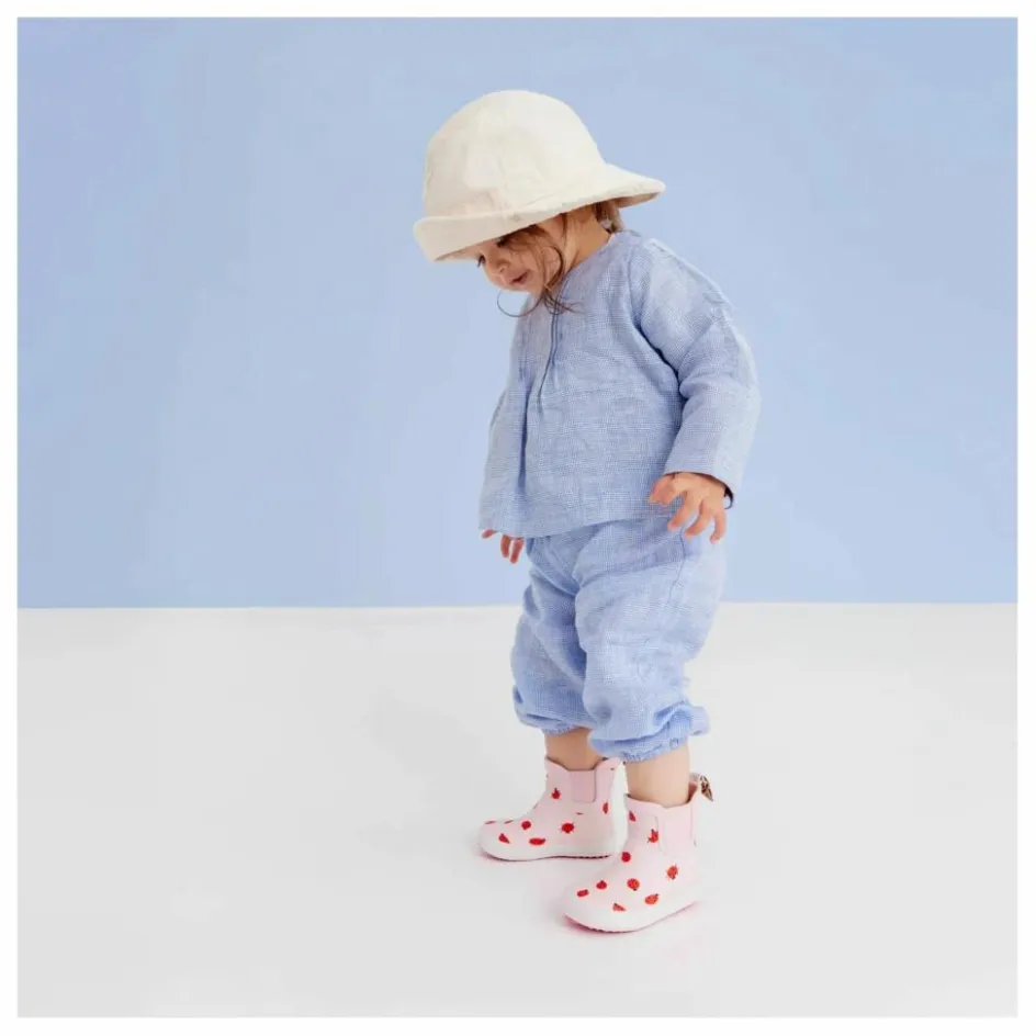 Clearance bisgaard Bottines de Pluie Baby Rubber Coccinelles | Rose pâle