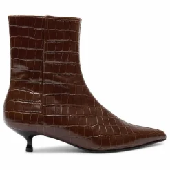 Sale Augusta Bottines Paula Effet Crocodile | Chocolat