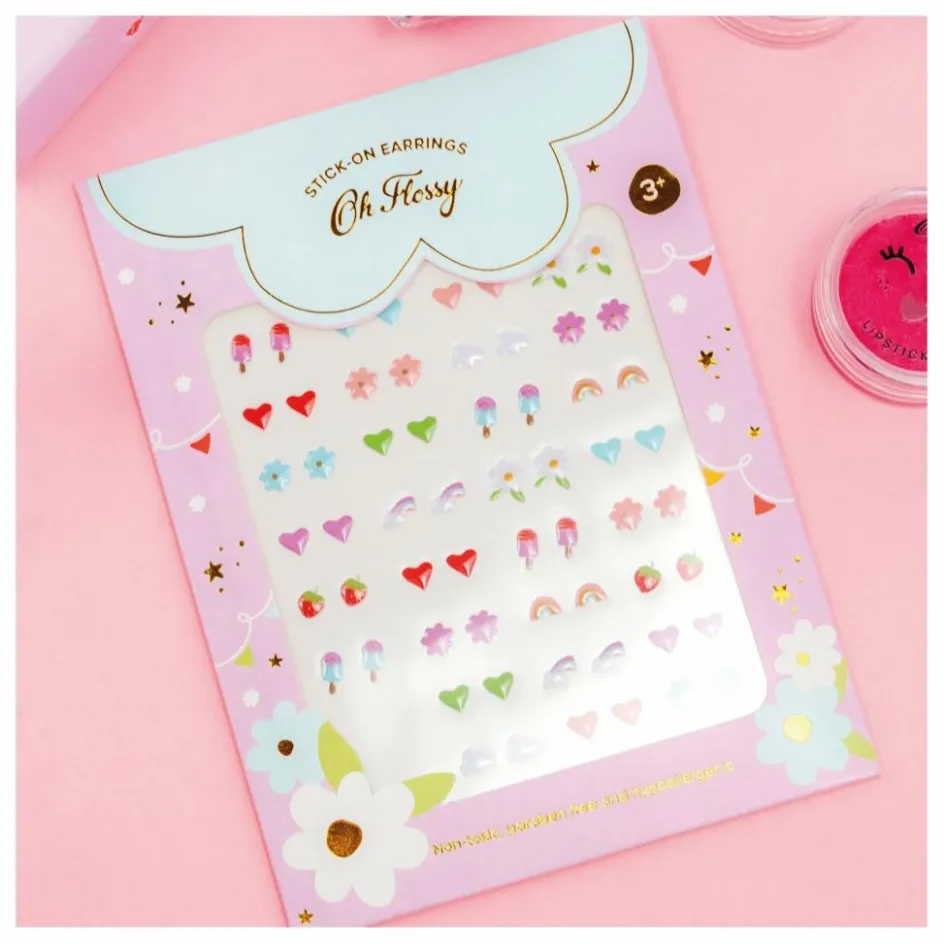 Oh Flossy Boucles d'oreilles autocollantes Multicolore
