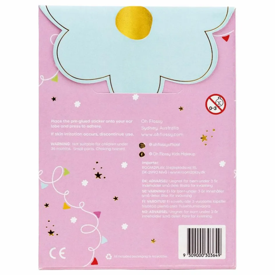 Oh Flossy Boucles d'oreilles autocollantes Multicolore