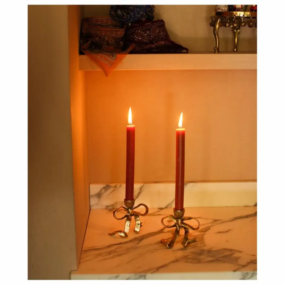 Hot Doing Goods Bougeoir en laiton Riley Ribbon | Doré
