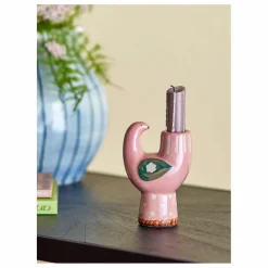 Hot Bloomingville Bougeoir oiseau en grès Trudy | Rose