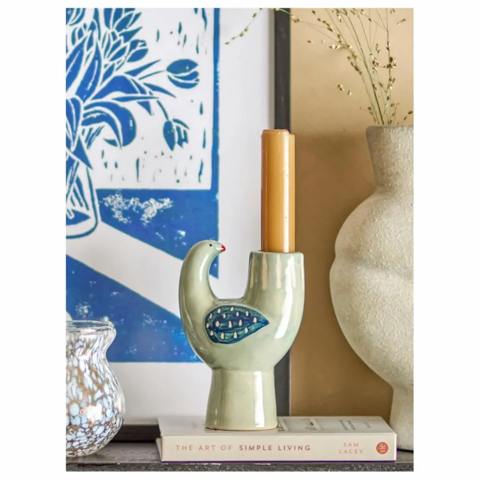 Bloomingville Vases, Objets Déco*Bougeoir oiseau en grès Trudy |