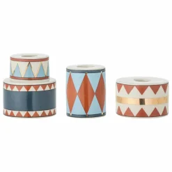 Sale Bloomingville Bougeoirs Bitja en grès - Set de 3 | Multicolore