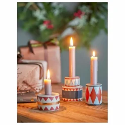 Sale Bloomingville Bougeoirs Bitja en grès - Set de 3 | Multicolore
