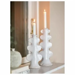 Best Bloomingville Bougeoirs Cason en grès - Set de 2 | Blanc