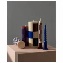 Clearance Bougie Column à Rayures | Homme Bougies, Senteurs|Bougies, Senteurs