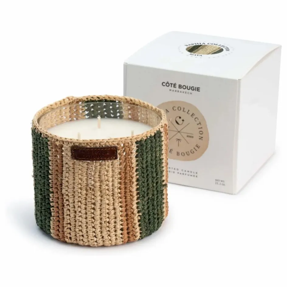 Sale Côté Bougie Bougie Raphia Maya - Menthe & Thé Non teinté