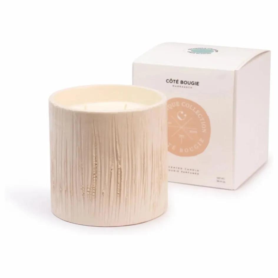 Clearance Côté Bougie Bougie Striée - Mon Bel Oranger Non teinté