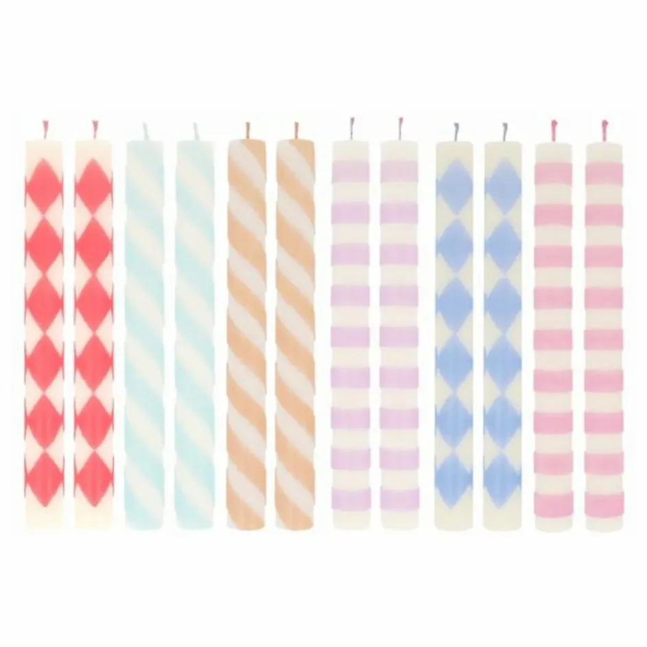 Bougies à motifs - Set de 12 Homme Bougies, Senteurs|Bougies, Senteurs