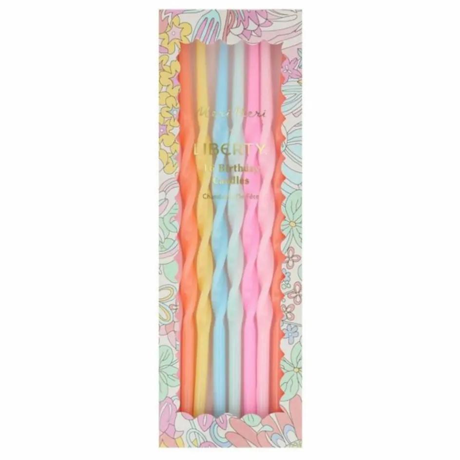Clearance Meri Meri Bougies d'anniversaire - x Liberty - Set de 16 Multicolore