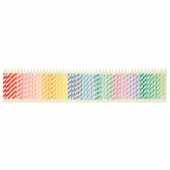 Outlet Bougies d'anniversaire rayées - Set de 50 Enfant Décoration De Fête