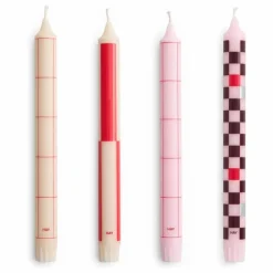 Homme Hay Bougies, Senteurs|Bougies, Senteurs*Bougies Pattern - Set de 4 |
