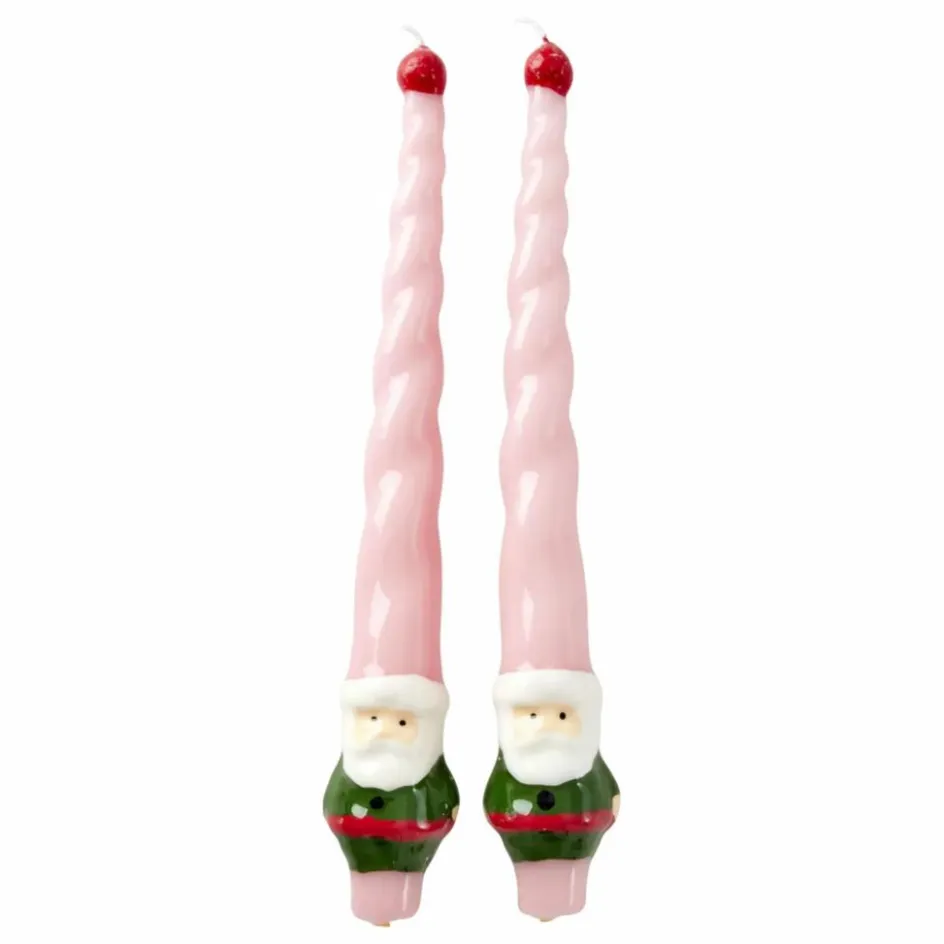 Rice Bougies Père Noël - Set de 2 ||Homme/Enfant Décoration De Fête|Bougies, Senteurs