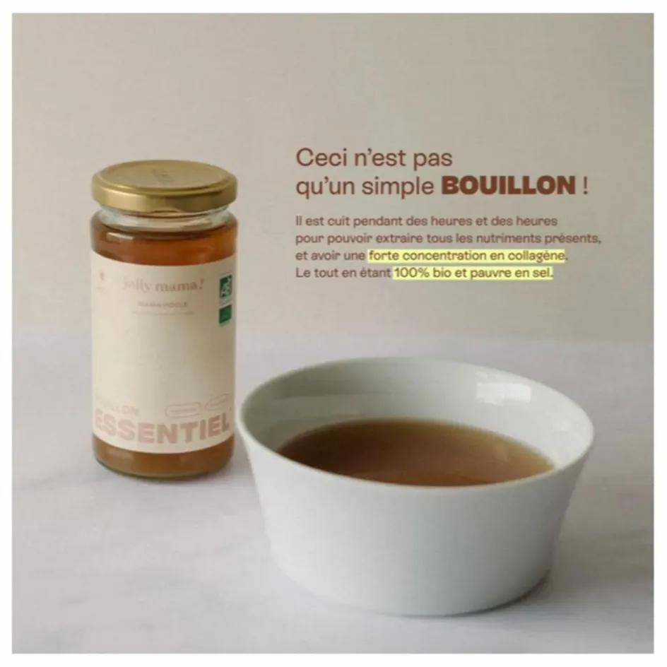 Sale Jolly Mama Bouillon d'os de poule Mama Poule - 6 bouillons de 240 ml Non teinté