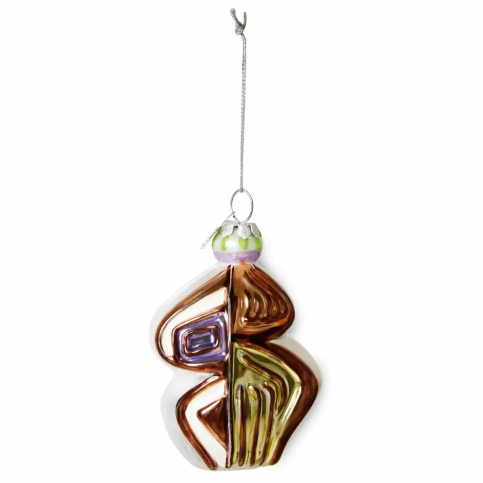 New Boule de Noël anatomic ovale en verre Enfant Décoration De Fête