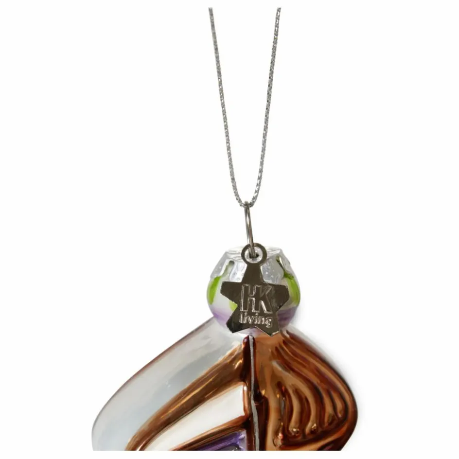 New Boule de Noël anatomic ovale en verre Enfant Décoration De Fête