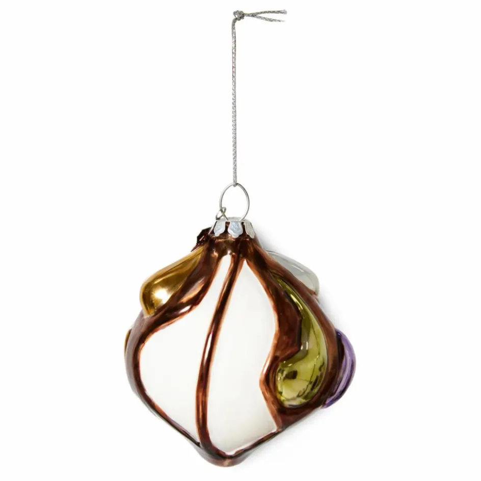 Best HKliving Boule de Noël anatomic ronde en verre Multicolore