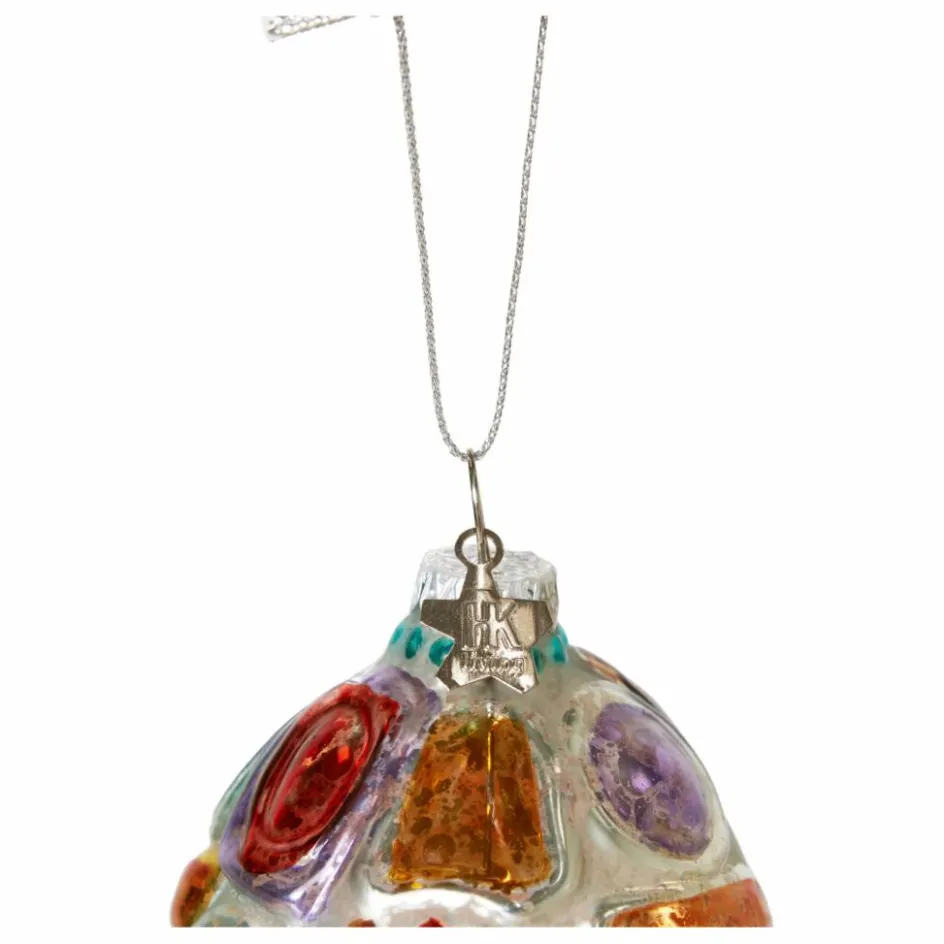 Enfant HKliving Décoration De Fête*Boule de Noël bijoux ovale en verre