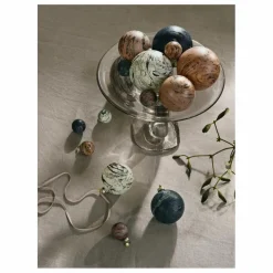 Ferm Living Boule de Noël effet marbré - Set de 4|Enfant Décoration De Fête