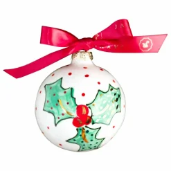 Online Jayne Redmond Boule de noël en porcelaine Houx Multicolore