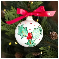 Online Jayne Redmond Boule de noël en porcelaine Houx Multicolore