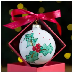 Online Jayne Redmond Boule de noël en porcelaine Houx Multicolore